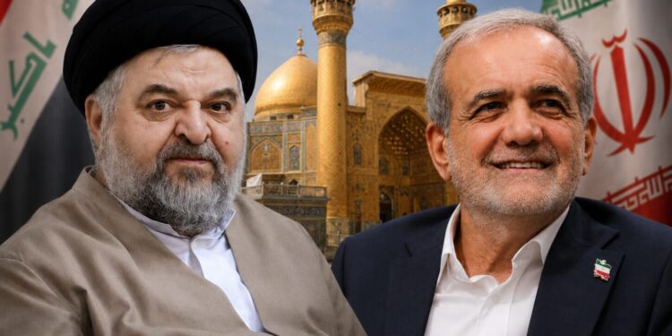 President Pezeshkian writes to Sayyid Shahristani, thanking Ayatollah Sistani for helping families of martyrs